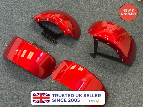 Red mudguard front rear - red,