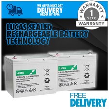 2 X Lucas 85AH AGM Battery for